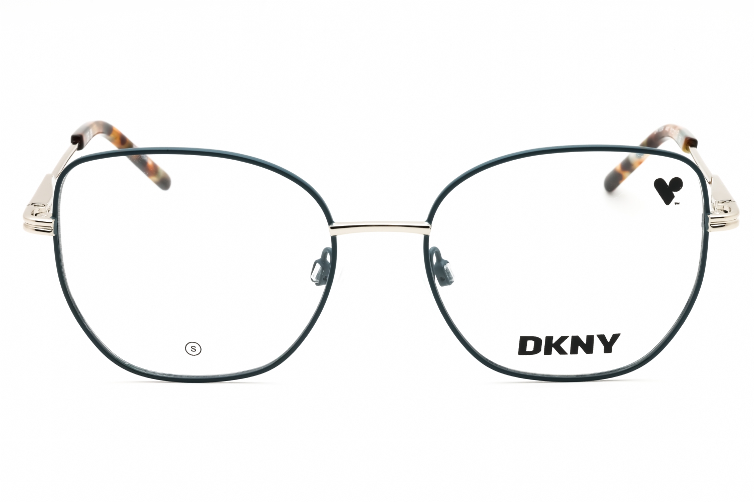 DKNY DK1034 - Teal/silver, Metal, Cat Eye frame