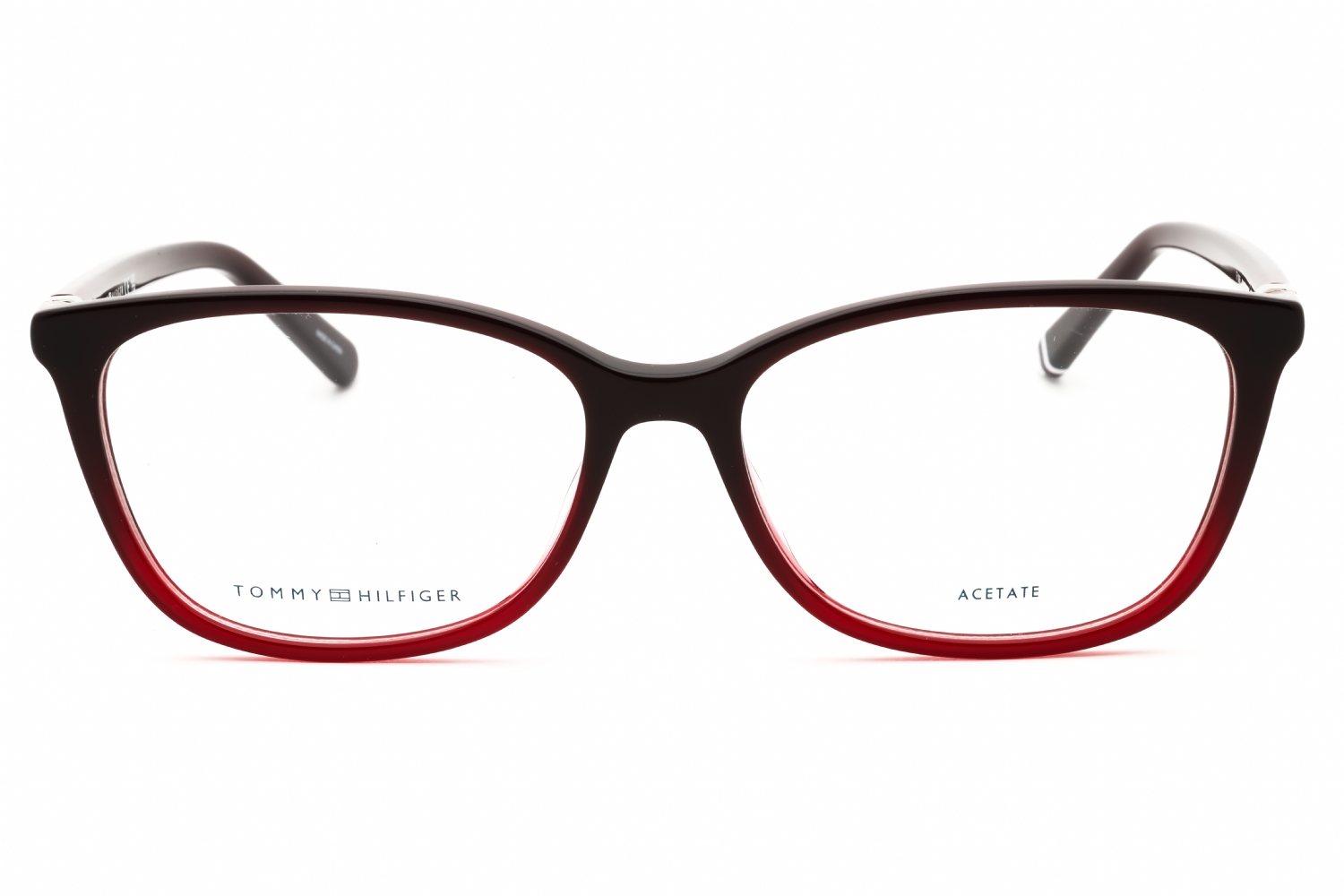 Tommy Hilfiger TH 1965 - Burgundy RED, Plastic, Rectangle frame