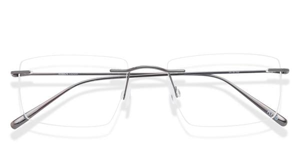 KITS Koselig - Shiny Dark Gunmetal, Titanium, Rimless frame