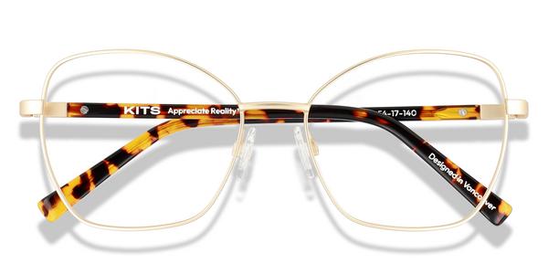 KITS Everly - Gold / Havana, Metal, Cat Eye frame