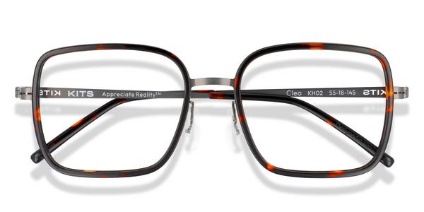 KITS Cleo - Dark Havana Acetate / Gunmetal Metal, Acetate, Rectangle frame