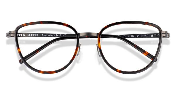 KITS Clara - Dark Havana Acetate / Gunmetal Metal, Acetate, Cat Eye frame
