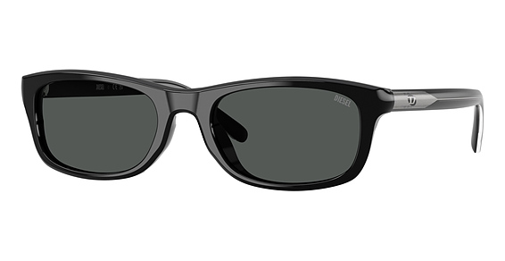 Diesel DL2018U - Solid Black, Plastic, Oval frame