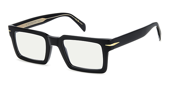 David Beckham DB 7126 - Black, Other, Rectangle frame