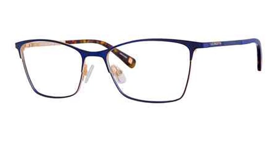 Liz Claiborne L 451 - Semi-matte Navy, Stainless Steel, Rectangle frame