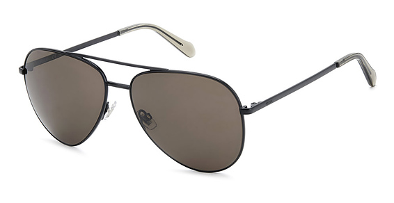 Fossil FOS 3176/G/S - 00370 Mtt Black, Stainless Steel, Aviator frame