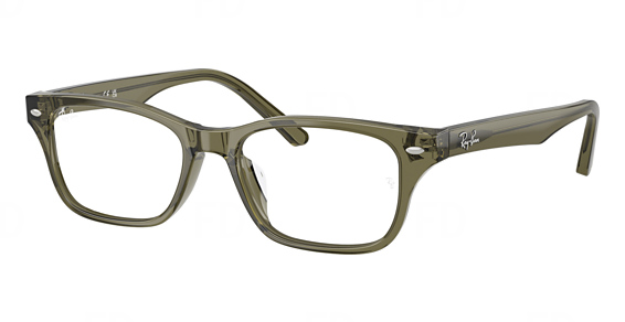 Ray-Ban RX5345D - Transparent Green Olive, Plastic, Oval frame