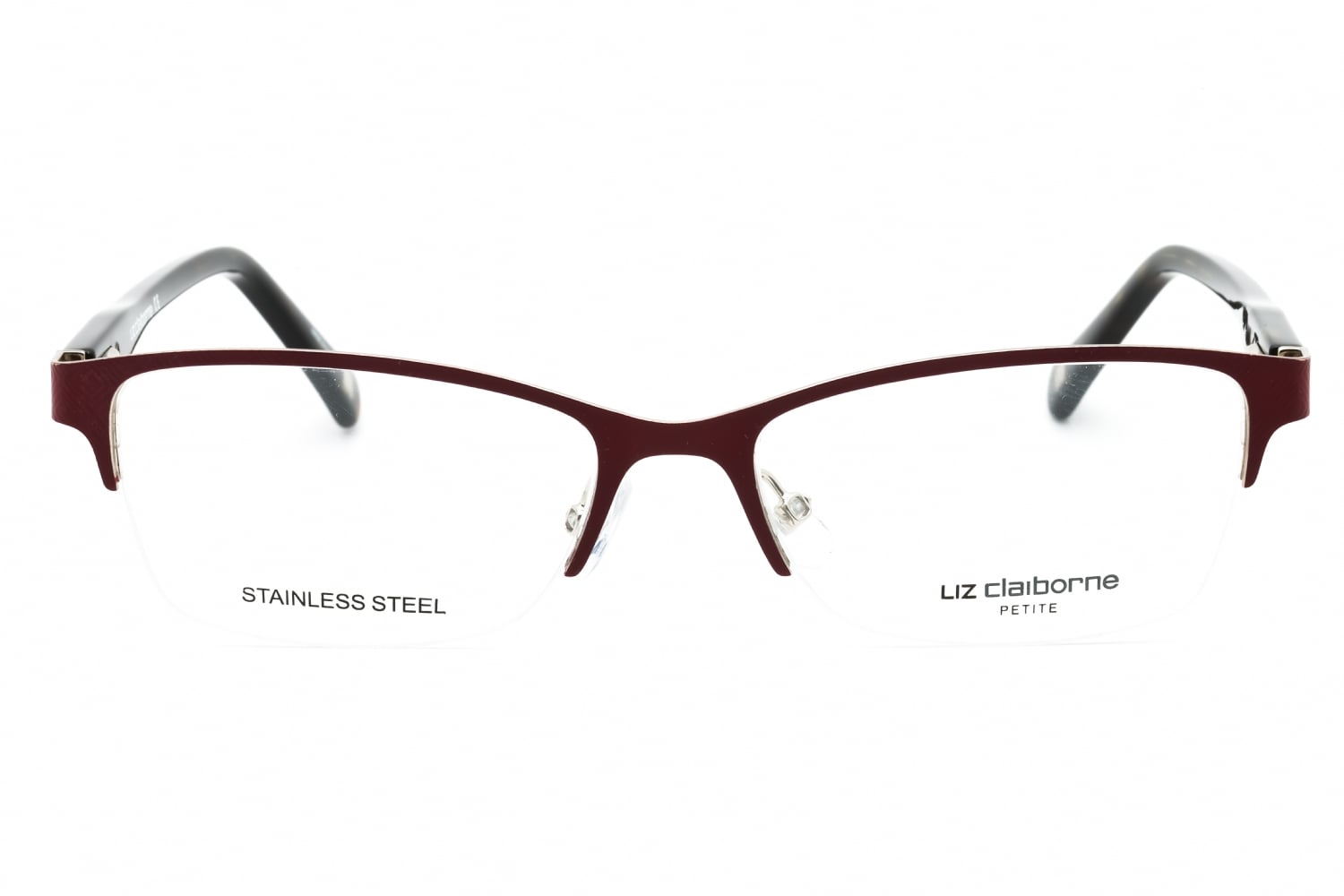 Liz Claiborne L 456 - Burgundy, Metal, Rectangle frame
