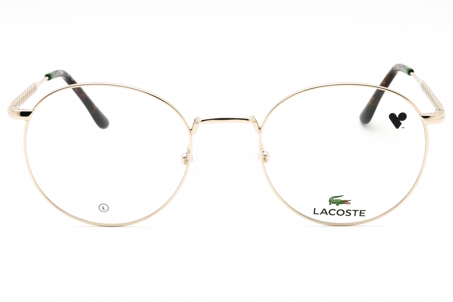 Lacoste L2308 - Gold, Metal, Round frame