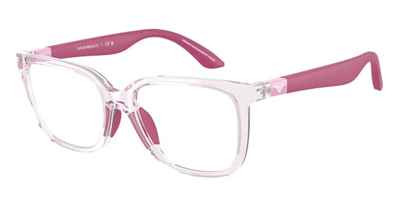 Emporio Armani EK3006 - Shiny Transparent Pink, Acetate, Oval frame
