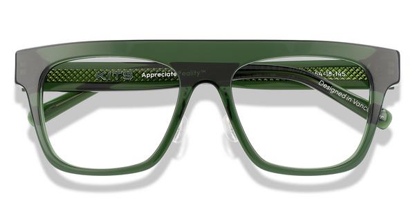 KITS Ronaldo Alpha Lift-off™ - Green, Acetate, Flat-Top frame