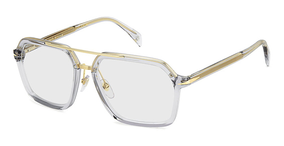 David Beckham DB 7128 - Grey Gold, Plastic, Rectangle frame