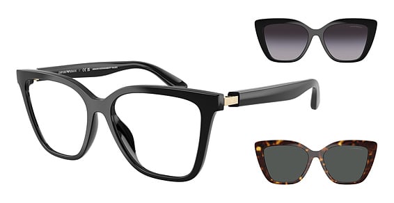 Emporio Armani EA4254U - Shiny Black, Acetate, Cat Eye frame