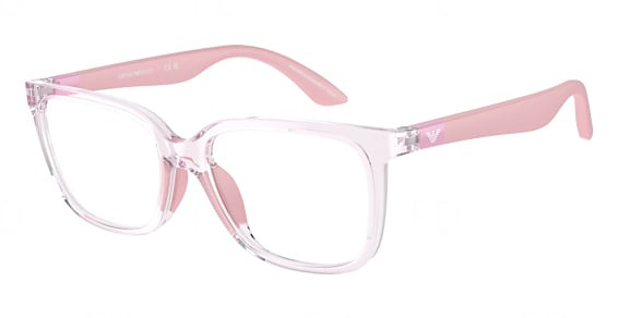 Emporio Armani EK3006F - Shiny Transparent Pink, Acetate, Oval frame