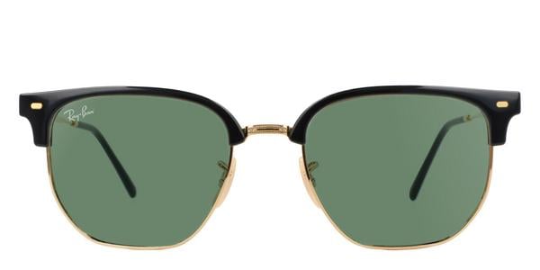Ray-Ban RB4416 NEW CLUBMASTER - Polished Black On Gold, Acetate, Geometric frame