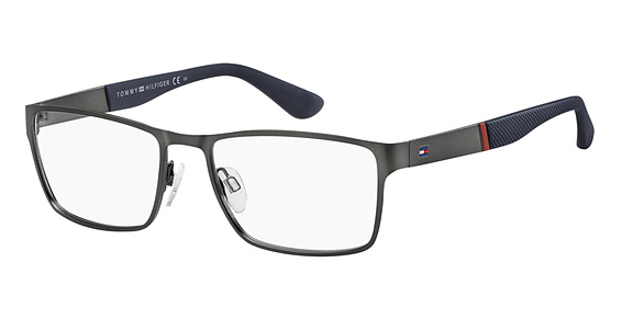 Tommy Hilfiger TH 1543/US - Matte Dark Ruthenium, Stainless Steel, Rectangle frame