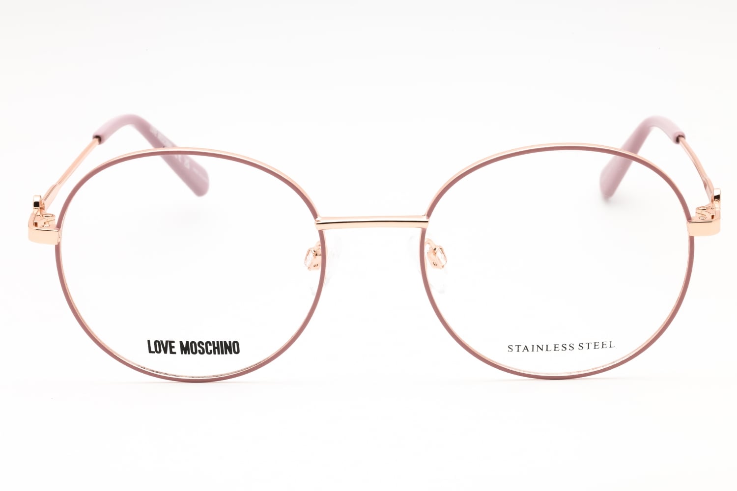 Moschino MOL617/TN - Nude Brown/copper Gold, Metal, Round frame