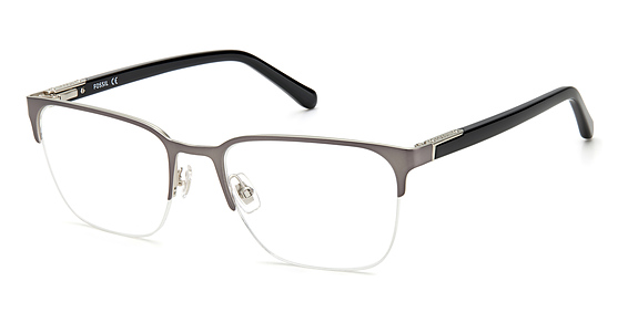 Fossil FOS 7110/G - Matte Dark Ruthenium, Stainless Steel, Rectangle frame