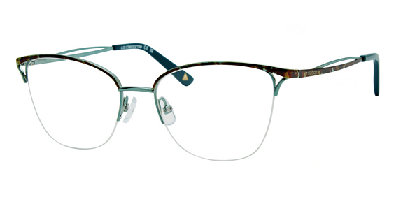 Liz Claiborne L 473 - Havana Teal, Stainless Steel, Cat Eye frame