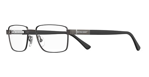 Elasta E 7237 - Matte Dark Ruthenium, Stainless Steel, Rectangle frame