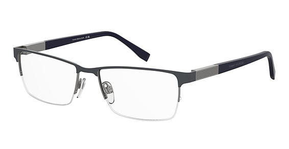 Tommy Hilfiger TH 2307 - Matte Grey, Stainless Steel, Rectangle frame