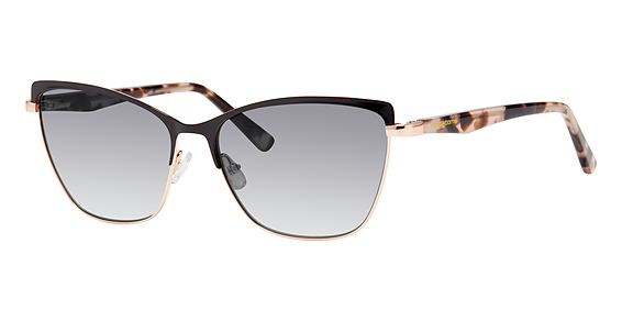 Liz Claiborne L 589/S - 2tb9o Blkpnkhvn, Stainless Steel, Geometric frame