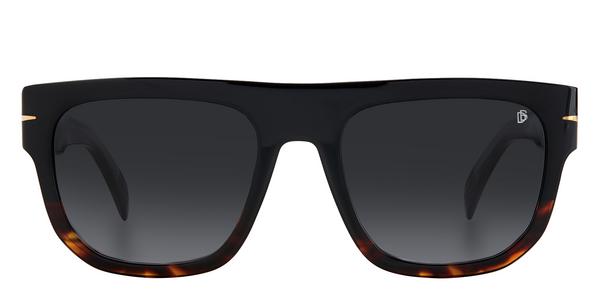 David Beckham DB7044/S - Black Horn, Acetate, Rectangle frame