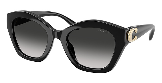 COACH HC8421U CAD31 - Black, Acetate, Cat Eye frame