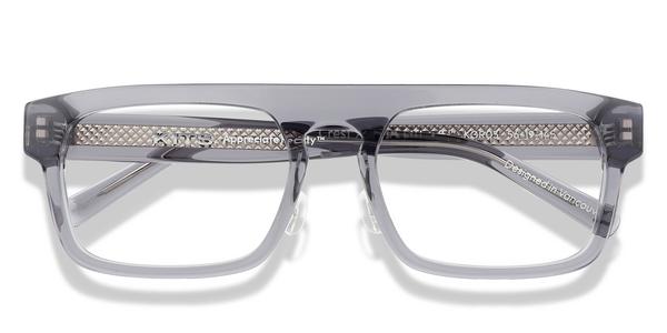 KITS Crest Alpha Lift-off™ - Transparent Light Grey, Acetate, Flat-Top frame
