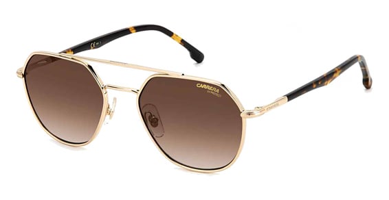 Carrera 303/S - 06jha Gold Havn, Stainless Steel, Rectangle frame