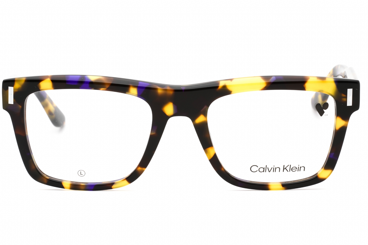 Calvin Klein CK23519 - Brown Blue Havana, Plastic, Rectangle frame