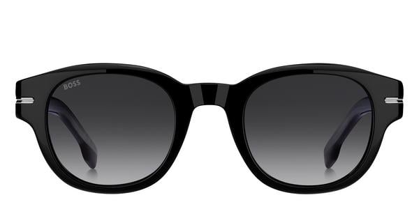 Hugo Boss Boss 1717/S - Black Striped White, Plastic, Rectangle frame