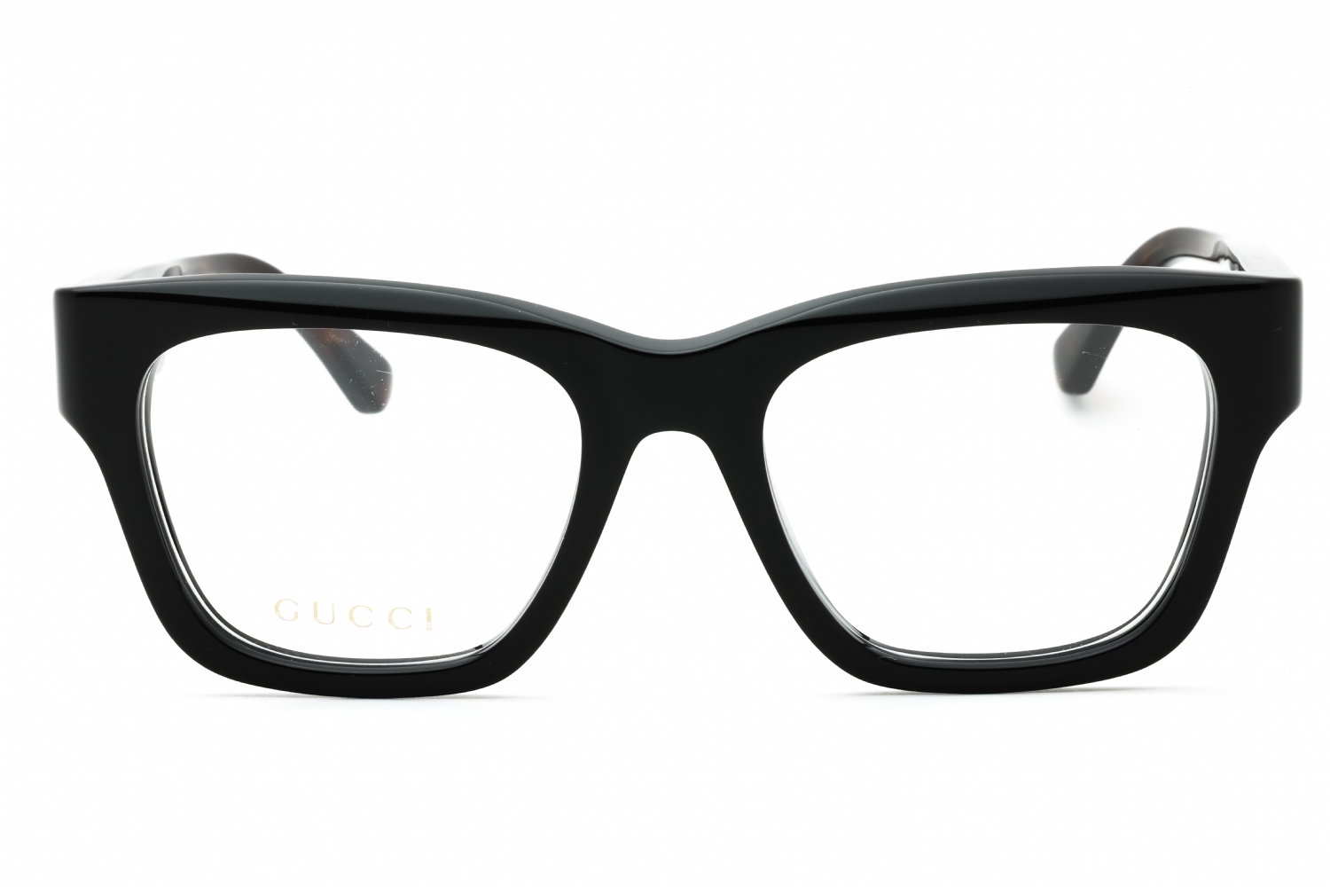 Gucci GG1669O - Black-havana-transparent, Acetate, Rectangle frame
