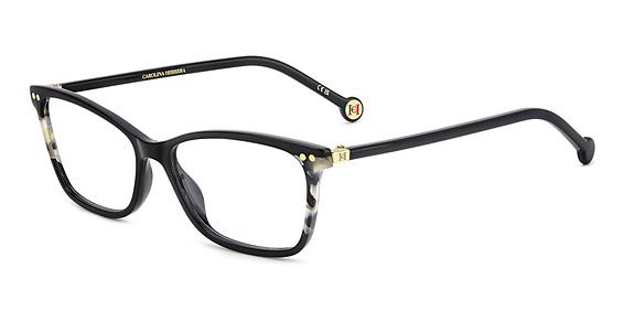Carolina Herrera HER 0280 - Black, Acetate, Rectangle frame