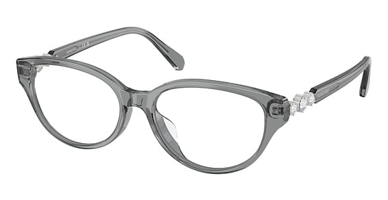 Swarovski SK2058D - Transparent Dark Grey, Plastic, Cat Eye frame