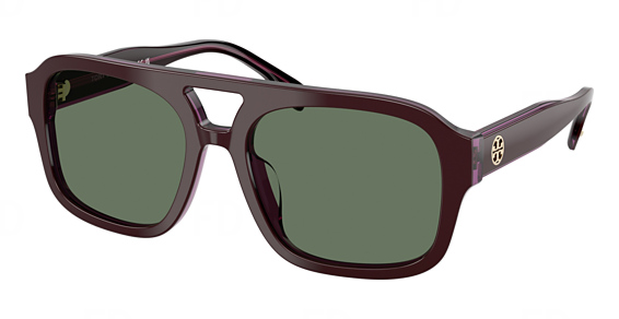 Tory Burch TY7224U - Purple Crystal, Plastic, Rectangle frame