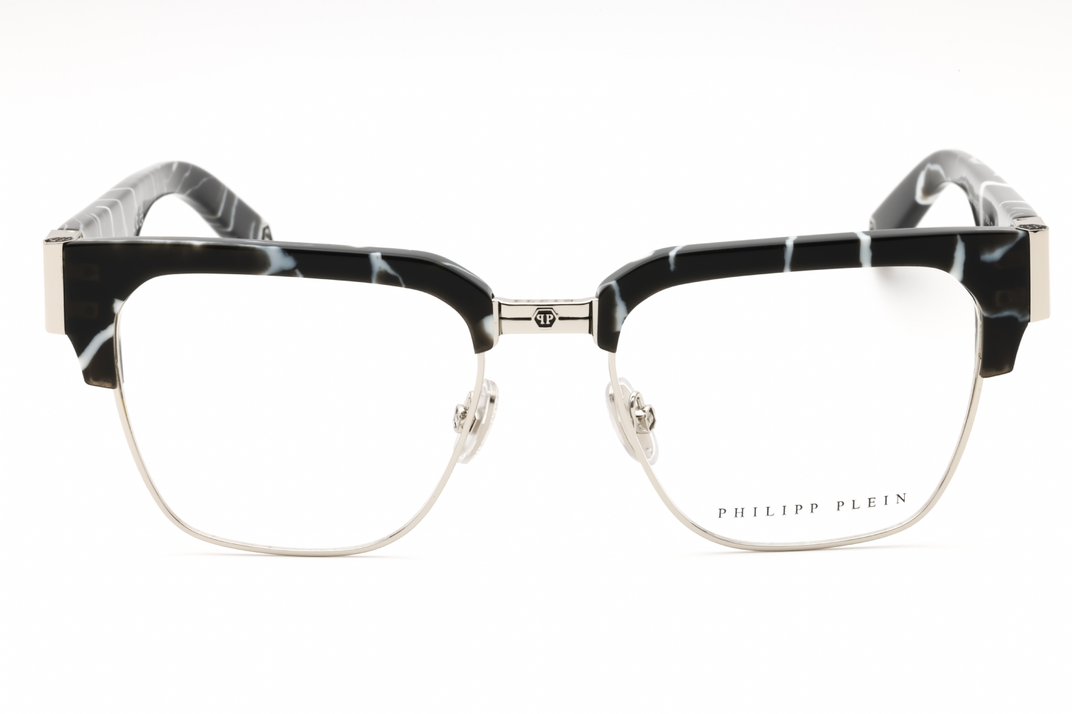 Philipp Plein VPP113M - Marbled Black, Metal, Rectangle frame