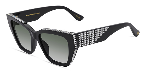 Stuart Weitzman WZN 8010/G/S - 8079o Black, Acetate, Geometric frame
