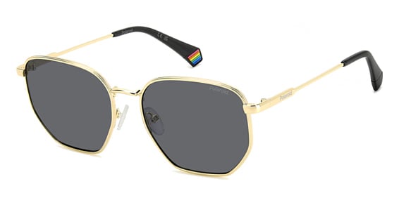 Polaroid PLD 6214/S/X - 2f7m9 Gold Grey, Metal, Oval frame