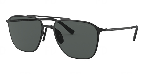 Giorgio Armani AR6110 - Matte Black, Metal, Aviator frame