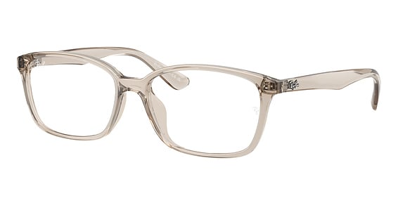 Ray-Ban RX7094D - Transparent Light Brown, Acetate, Oval frame