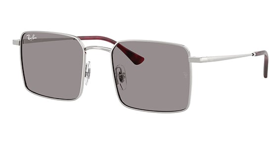 Ray-Ban RB3782 - Silver, Metal, Rectangle frame
