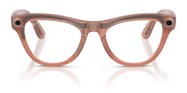 Ray-Ban RW4014 SKYLER Meta Gen2 - Shiny Peach, Plastic, Cat Eye frame