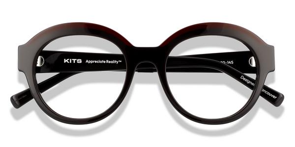 KITS Wren - Transparent Black, Acetate, Round frame