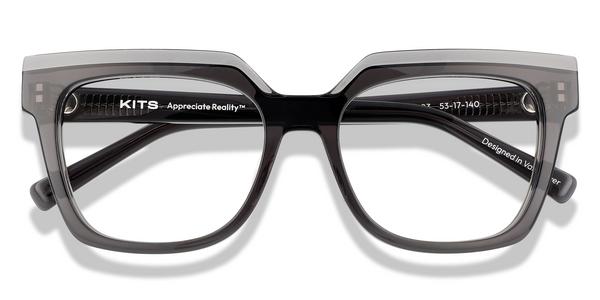KITS Kira - Transparent Grey, Acetate, D Frame frame