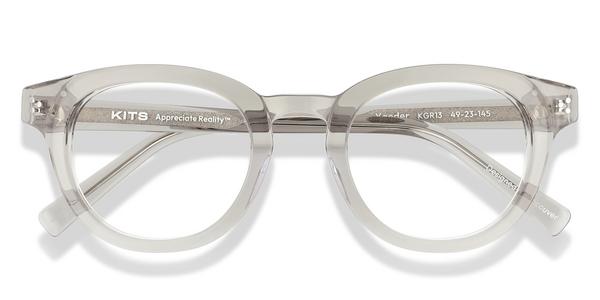 KITS Xander - Translucent Light Grey, Acetate, Round frame