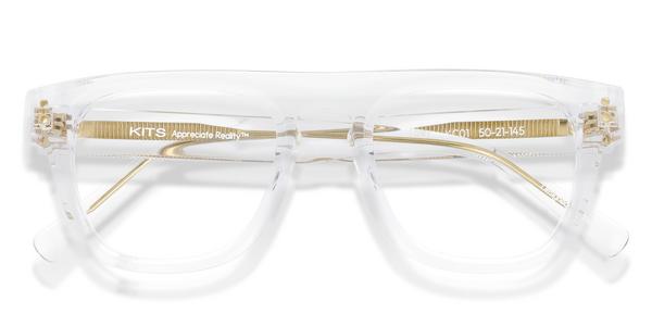 KITS Tilley - Clear / Gold, Acetate, Flat-Top frame