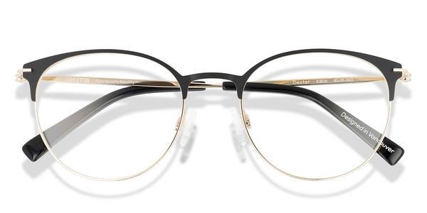 KITS Dexter - Black / Gold, Metal, Round frame