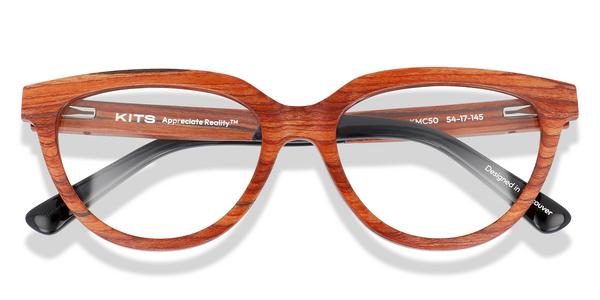 KITS Louise - Red Teak, Wood, Cat Eye frame