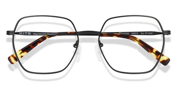 KITS Donna - Matte Black, Metal, Rectangle frame